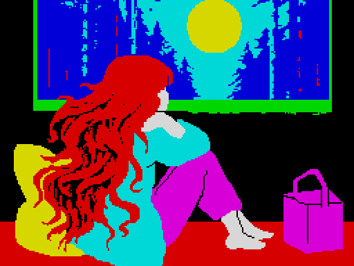girl look moon